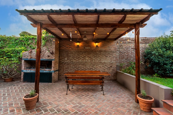 Beautiful outdoor deck and patio